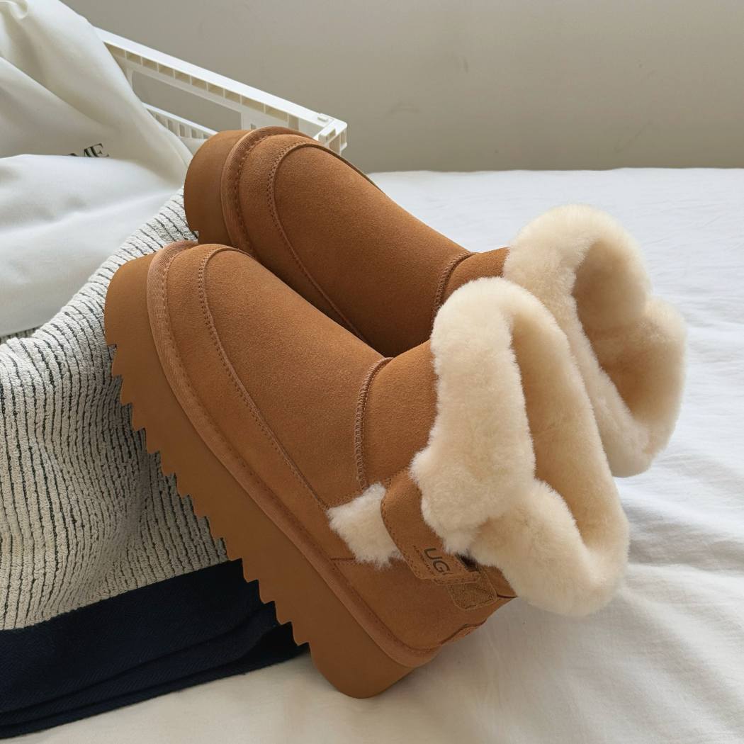 AUSTRALIAN SHEPHERD® UGG Boots Sheepskin Wool Shearling Platform Bynnie AS 3094