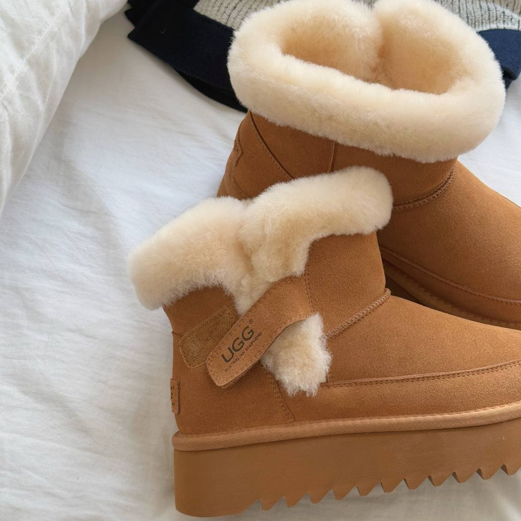 AUSTRALIAN SHEPHERD® UGG Boots Sheepskin Wool Shearling Platform Bynnie AS 3094