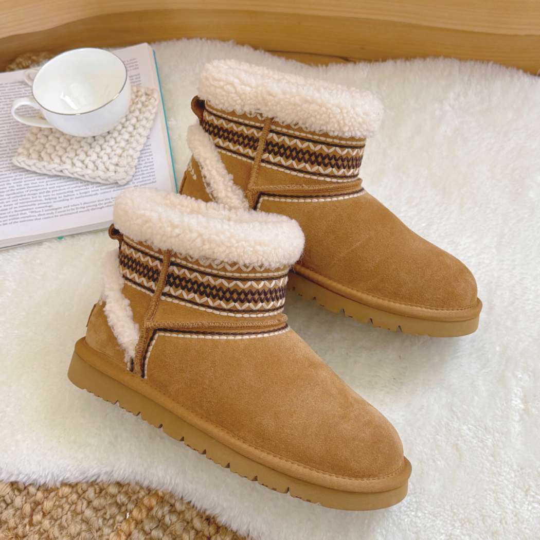 AUSTRALIAN SHEPHERD® UGG Boots Sheepskin Wool Shearling Knitted Mini 3096