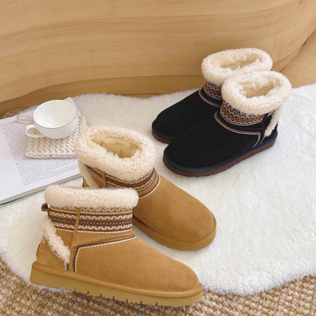 AUSTRALIAN SHEPHERD® UGG Boots Sheepskin Wool Shearling Knitted Mini 3096