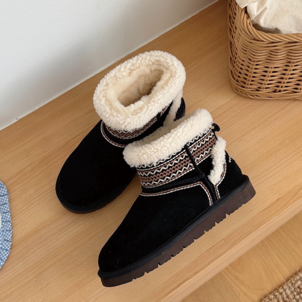 AUSTRALIAN SHEPHERD® UGG Boots Sheepskin Wool Shearling Knitted Mini 3096