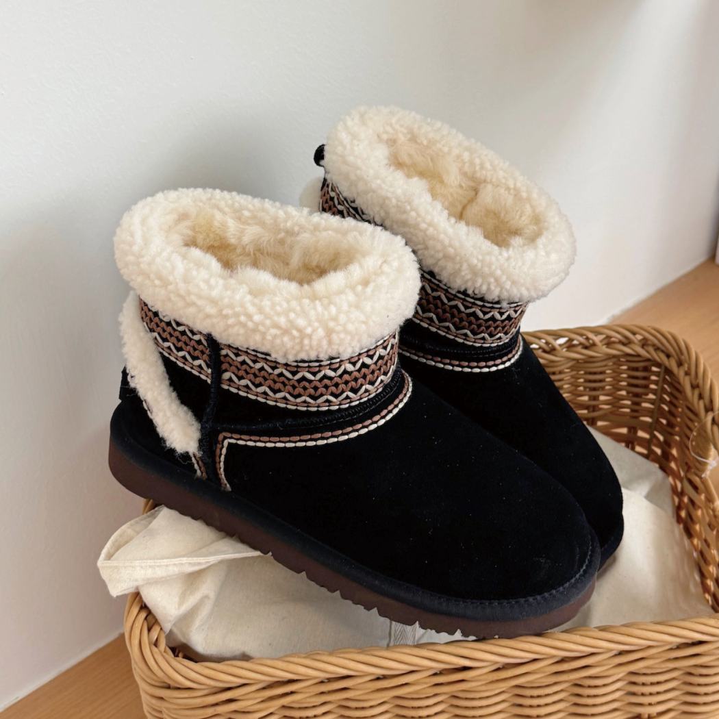 AUSTRALIAN SHEPHERD® UGG Boots Sheepskin Wool Shearling Knitted Mini 3096