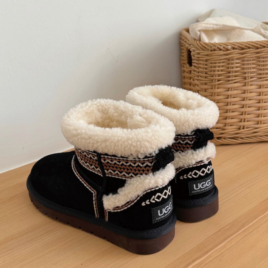 AUSTRALIAN SHEPHERD® UGG Boots Sheepskin Wool Shearling Knitted Mini 3096
