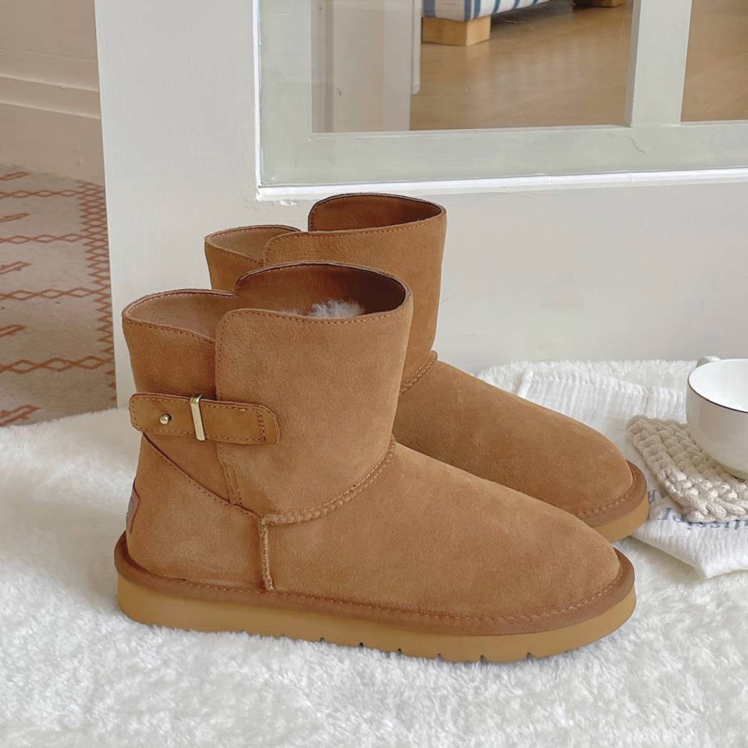 AUSTRALIAN SHEPHERD® UGG Boots Sheepskin Wool Buckle Ankle Mini Winza AS 3100