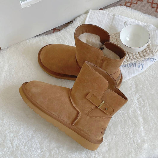 AUSTRALIAN SHEPHERD® UGG Boots Sheepskin Wool Buckle Ankle Mini Winza AS 3100