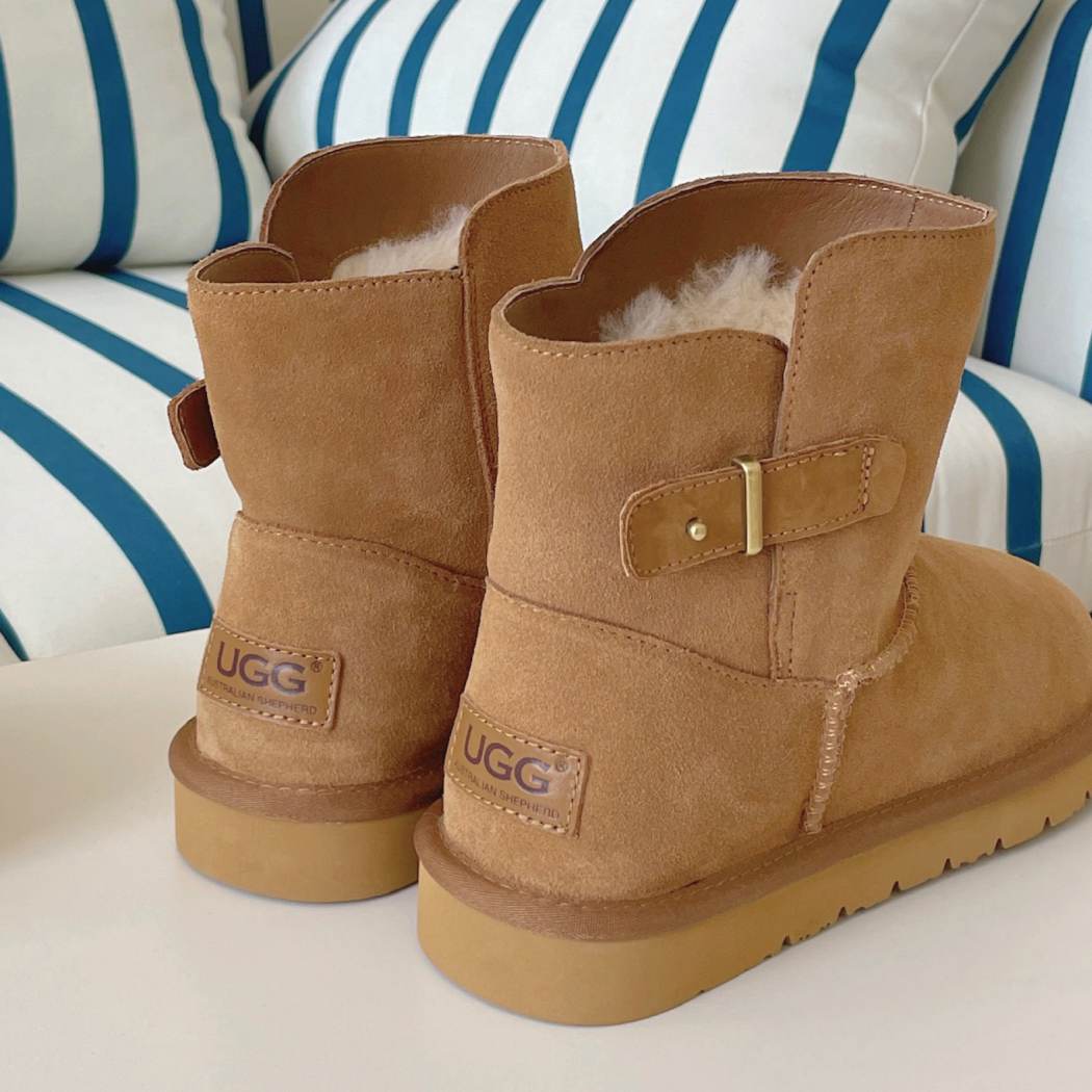 AUSTRALIAN SHEPHERD® UGG Boots Sheepskin Wool Buckle Ankle Mini Winza AS 3100