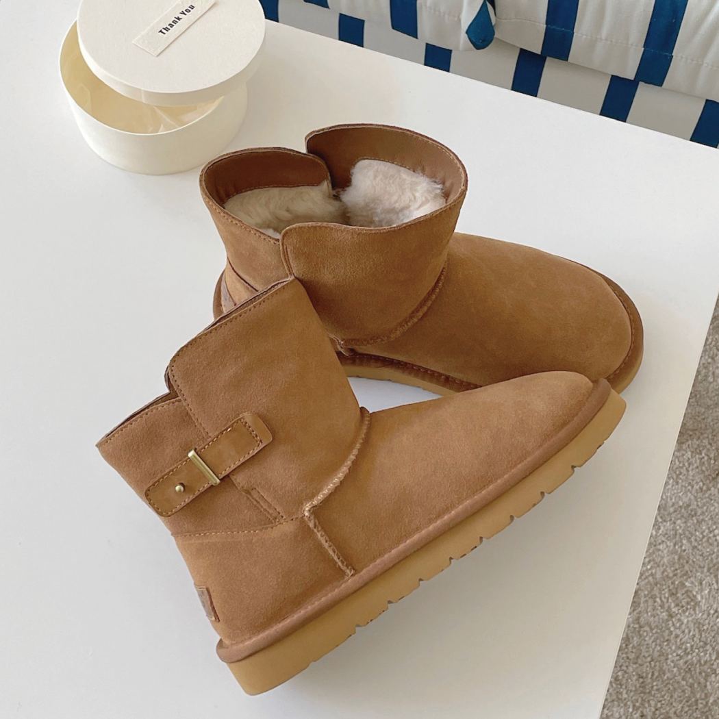 AUSTRALIAN SHEPHERD® UGG Boots Sheepskin Wool Buckle Ankle Mini Winza AS 3100