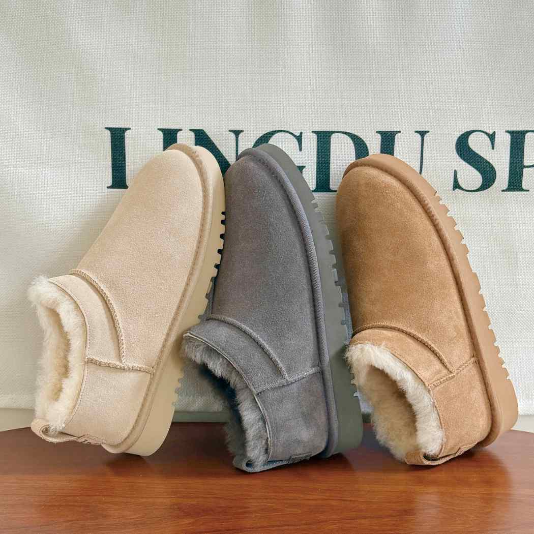 AUSTRALIAN SHEPHERD® UGG Lune Sheepskin Wool Low Cut Ankle Boots AS 3108