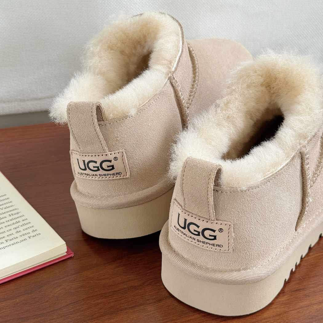 AUSTRALIAN SHEPHERD® UGG Lune Sheepskin Wool Low Cut Ankle Boots AS 3108