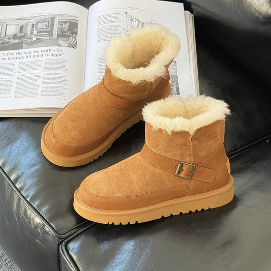AUSTRALIAN SHEPHERD® UGG Boots Sheepskin Wool Buckle Ankle Mini Halvik AS 3135