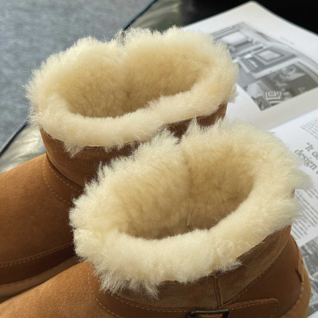 AUSTRALIAN SHEPHERD® UGG Boots Sheepskin Wool Buckle Ankle Mini Halvik AS 3135