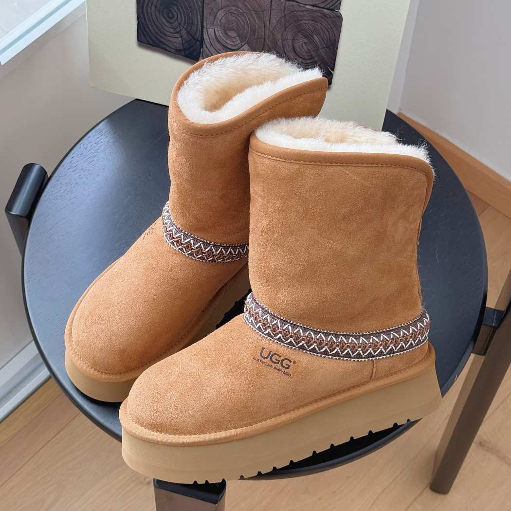 AUSTRALIAN SHEPHERD® UGG Boots Sheepskin Wool Short Platform AS 3145