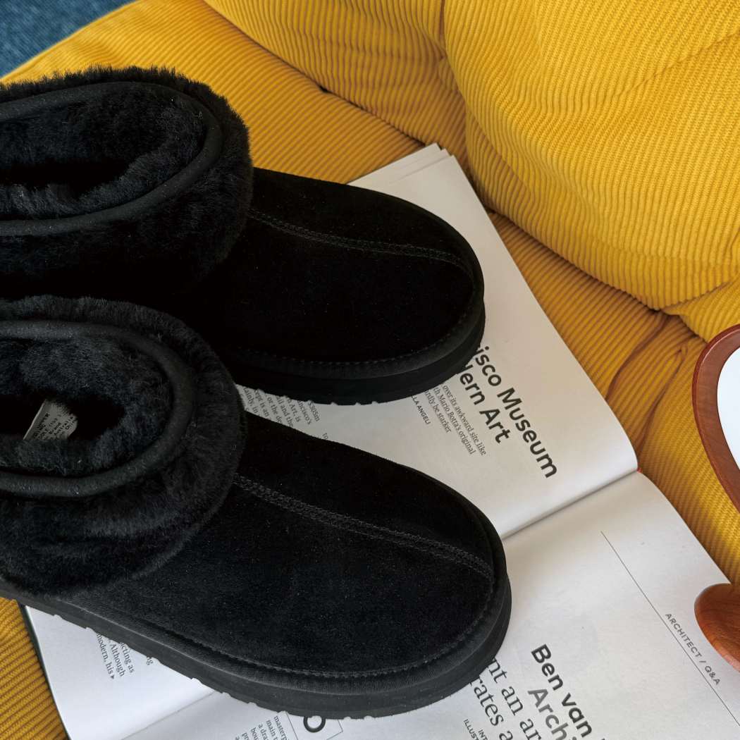 AUSTRALIAN SHEPHERD® Sheepskin Wool Ankle Platform Boots AS 3149