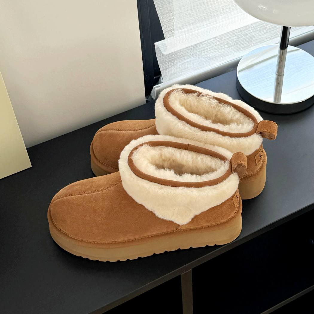 AUSTRALIAN SHEPHERD® Sheepskin Wool Ankle Platform Boots AS 3149