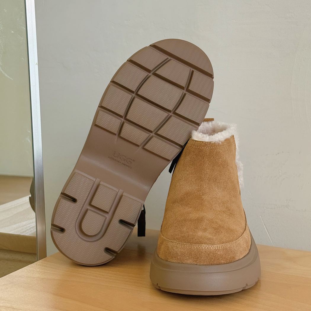 AUSTRALIAN SHEPHERD® Sheepskin Wool Zip Chunky Ankle Boots AS 3158