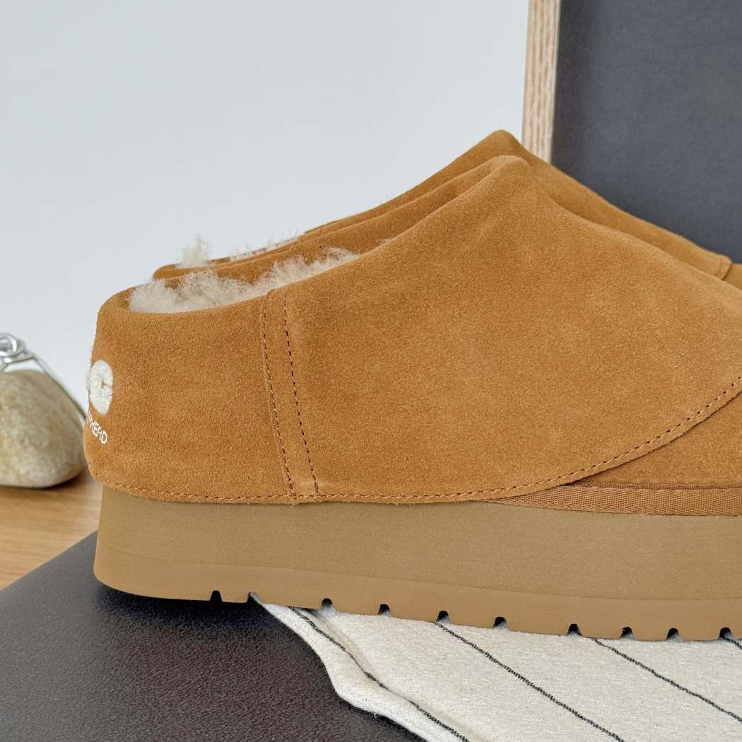 AUSTRALIAN SHEPHERD® Nellia Platform Slippers Sheepskin Wool Clogs AS 3181