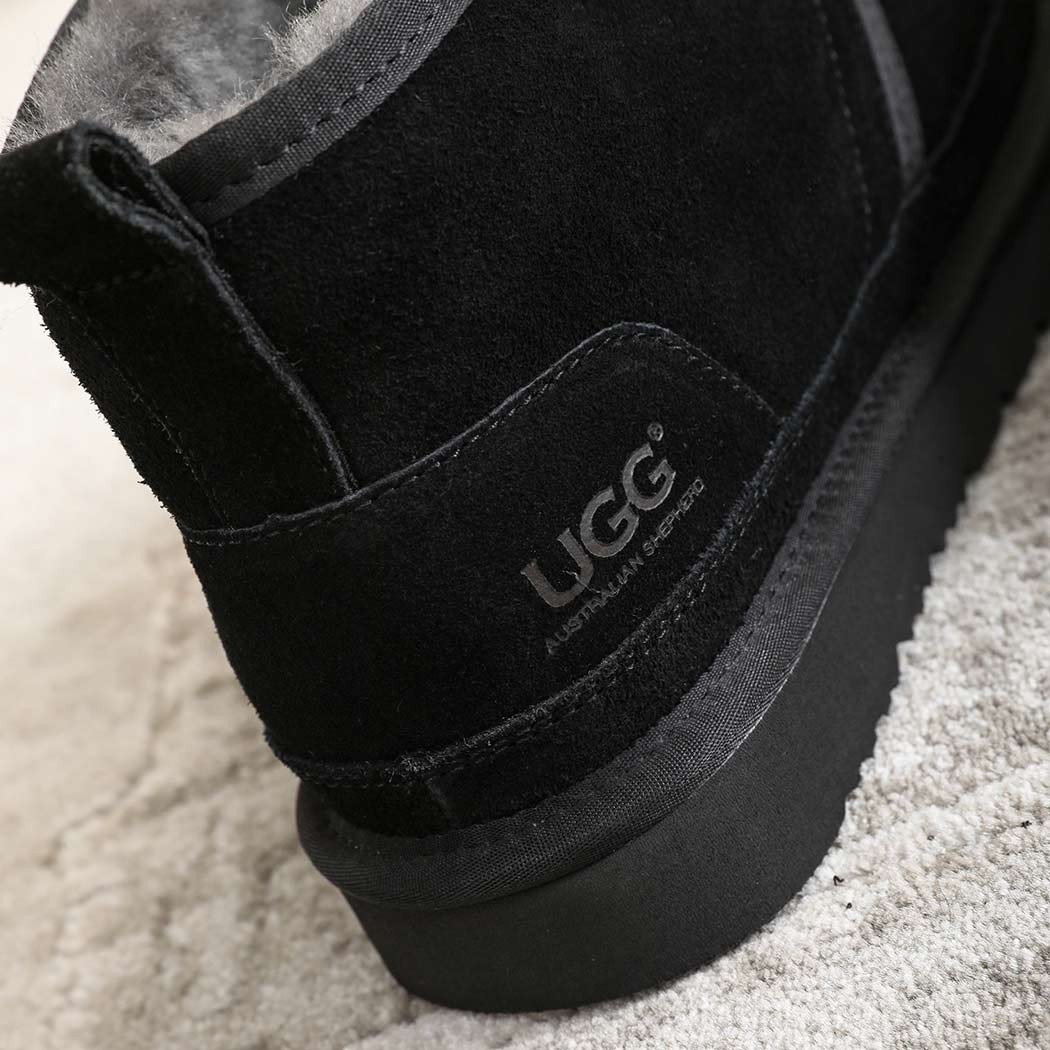 AUSTRALIAN SHEPHERD® UGG Boots Men Sheepskin Wool Lace-Up Ankle Casual Leonard AS 4007