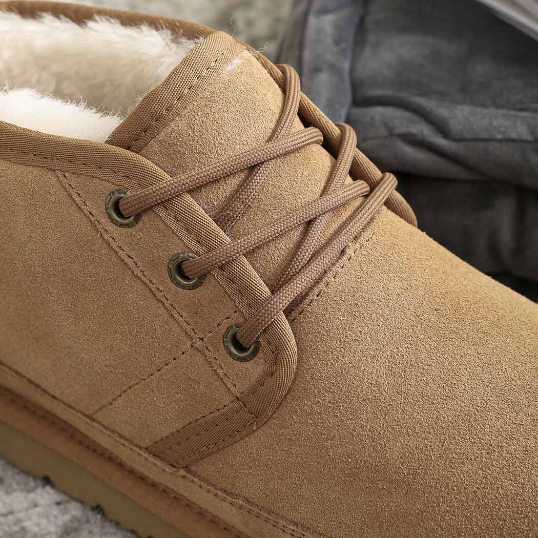 AUSTRALIAN SHEPHERD® UGG Boots Men Sheepskin Wool Lace-Up Ankle Casual Leonard AS 4007