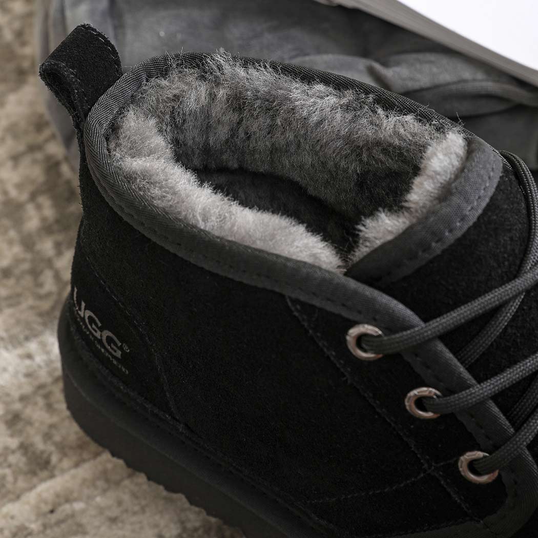 AUSTRALIAN SHEPHERD® UGG Boots Men Sheepskin Wool Lace-Up Ankle Casual Leonard AS 4007