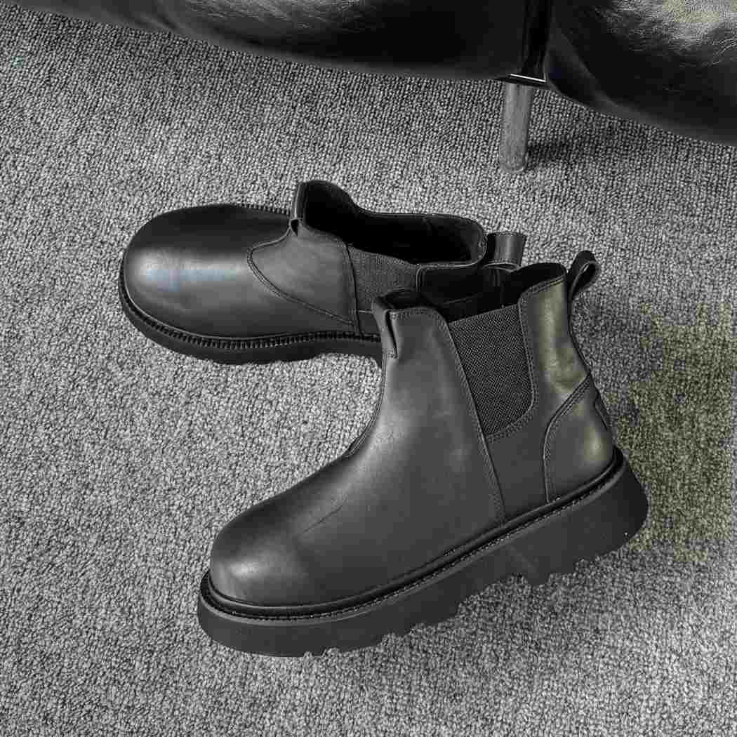 AUSTRALIAN SHEPHERD® Men's Black Leather Chelsea Boots AS 4008