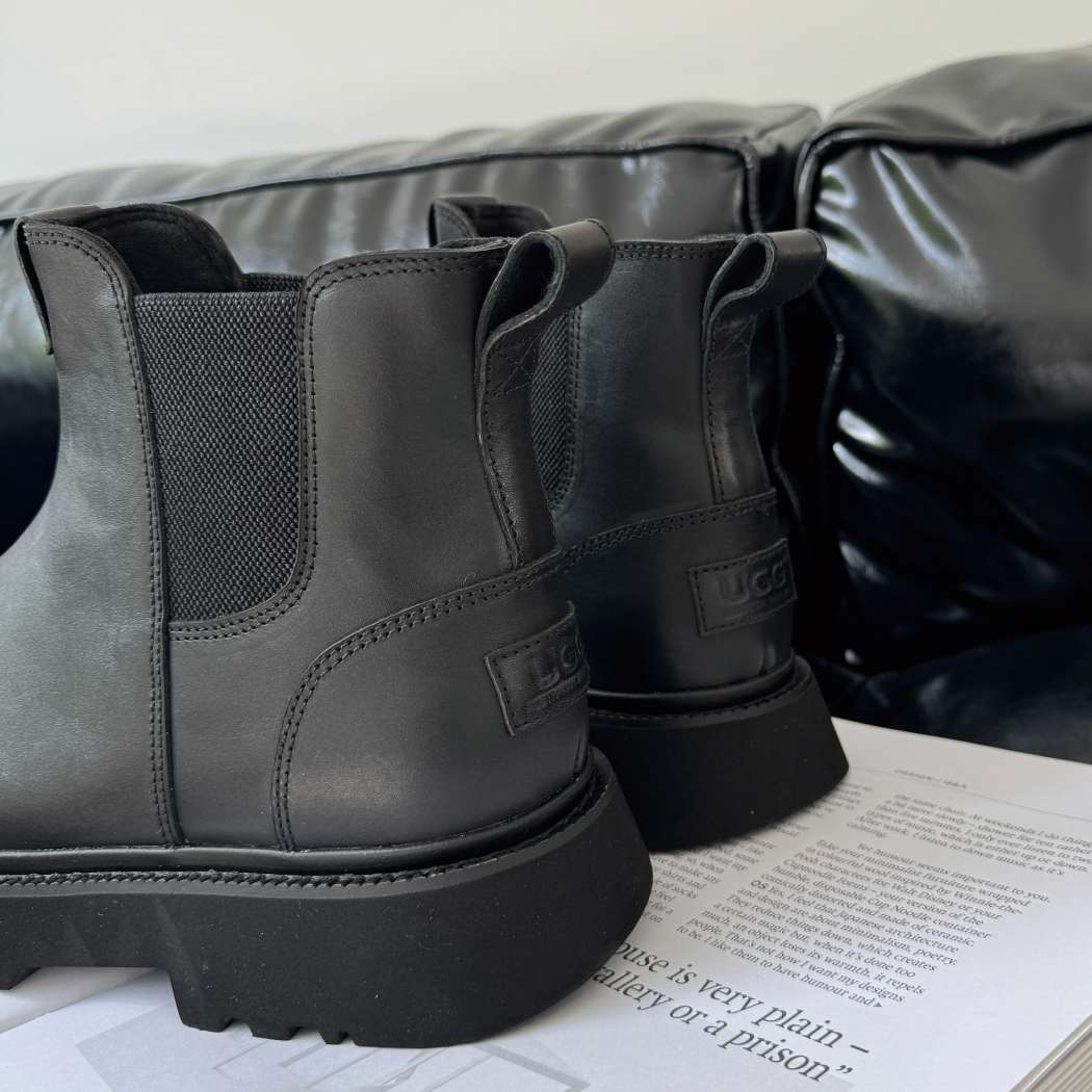AUSTRALIAN SHEPHERD® Men's Black Leather Chelsea Boots AS 4008