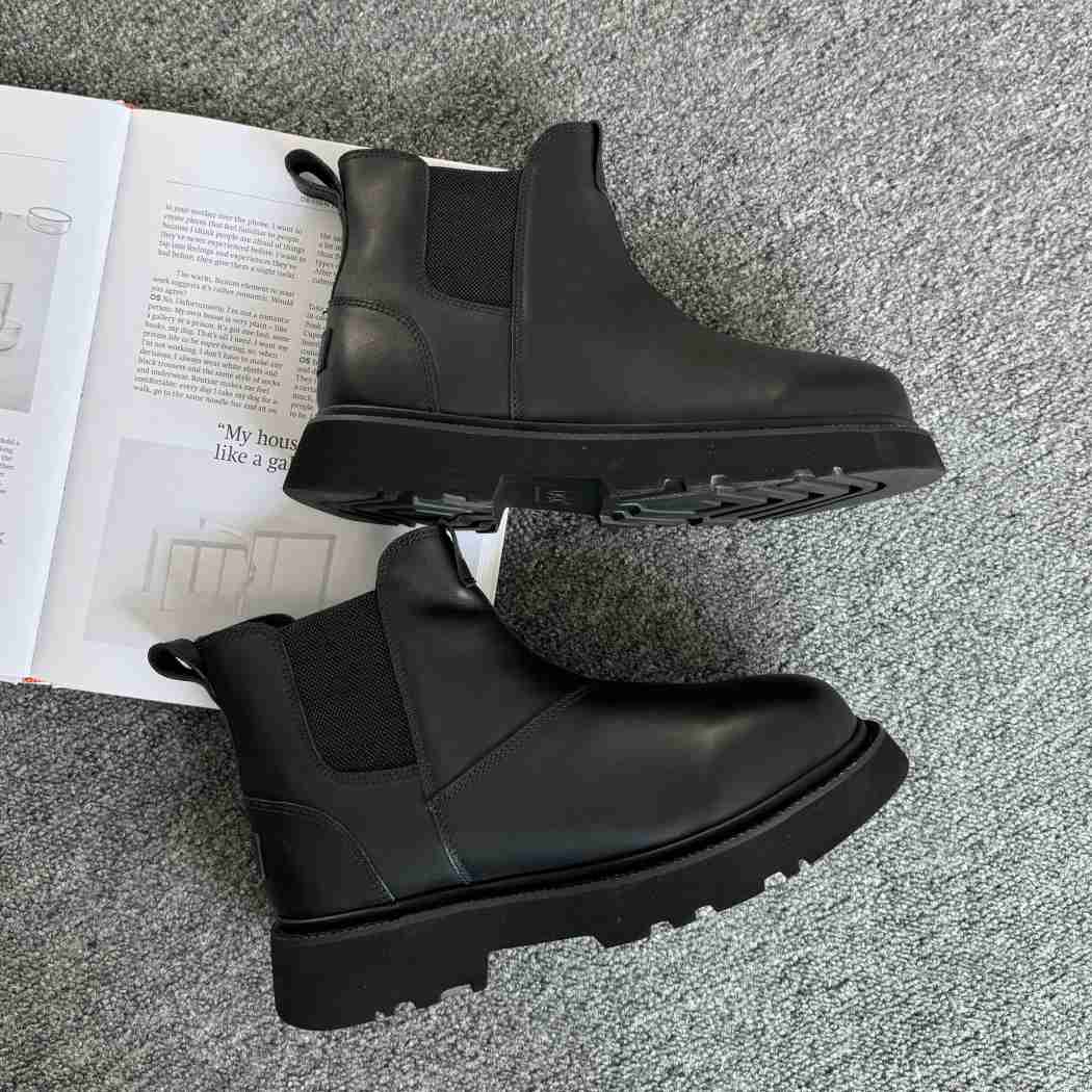 AUSTRALIAN SHEPHERD® Men's Black Leather Chelsea Boots AS 4008