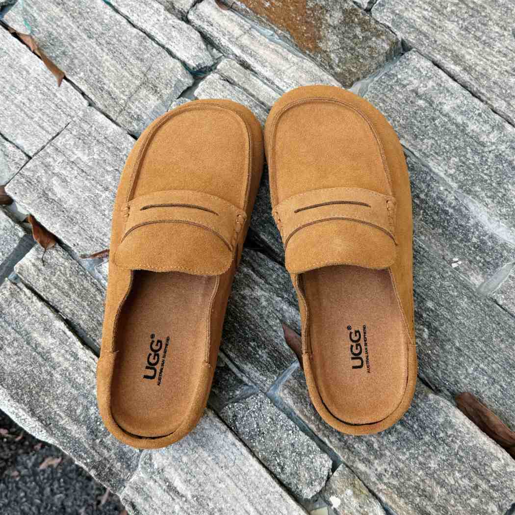 AUSTRALIAN SHEPHERD® Unisex Suede Slip-On Mules Casten AS 5023