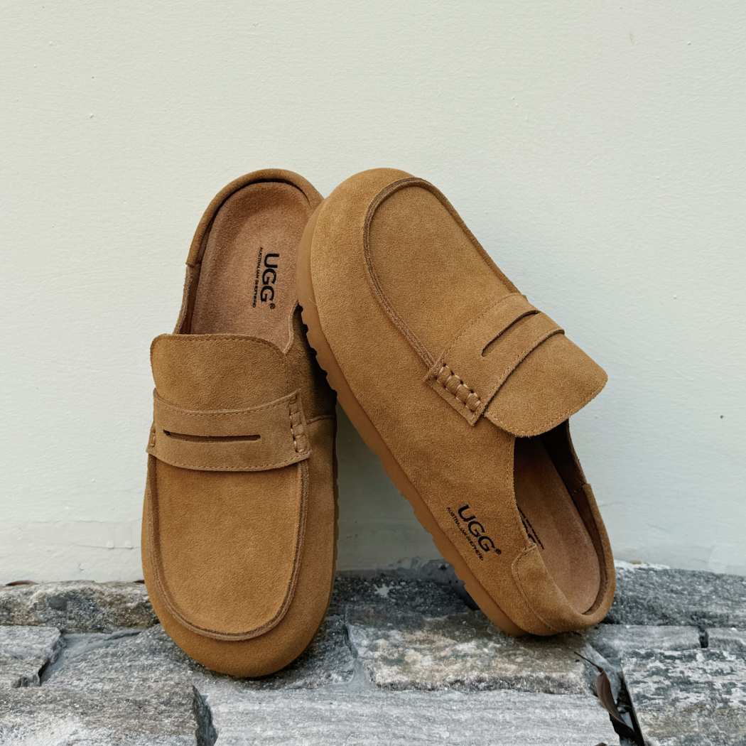 AUSTRALIAN SHEPHERD® Unisex Suede Slip-On Mules Casten AS 5023