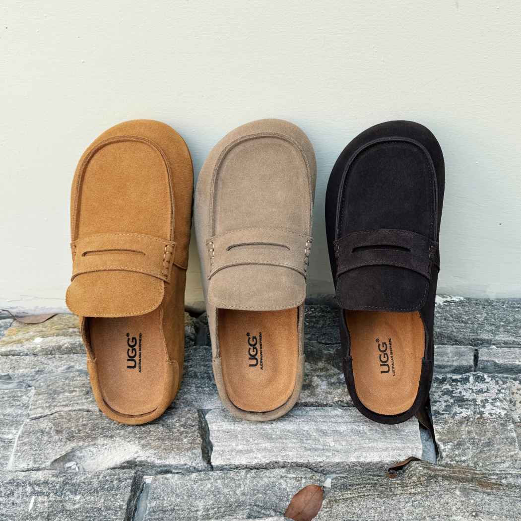 AUSTRALIAN SHEPHERD® Unisex Suede Slip-On Mules Casten AS 5023