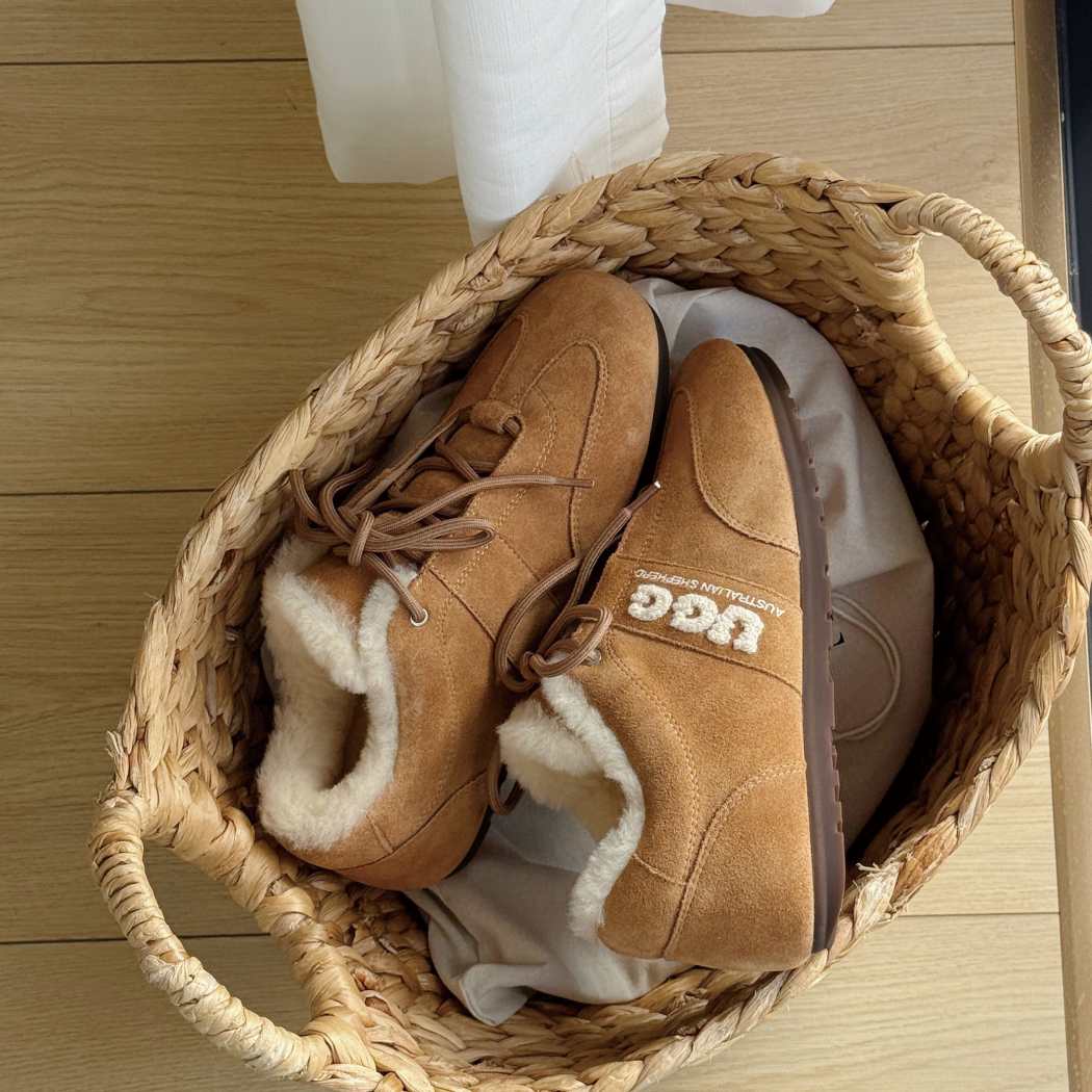 AUSTRALIAN SHEPHERD® UGG Sneakers Sheepskin Wool Sporty Lace-Up AS 5032