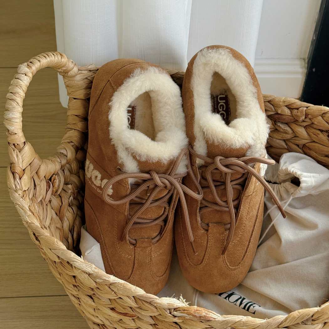 AUSTRALIAN SHEPHERD® UGG Sneakers Sheepskin Wool Sporty Lace-Up AS 5032