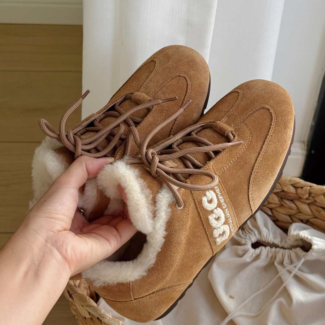 AUSTRALIAN SHEPHERD® UGG Sneakers Sheepskin Wool Sporty Lace-Up AS 5032