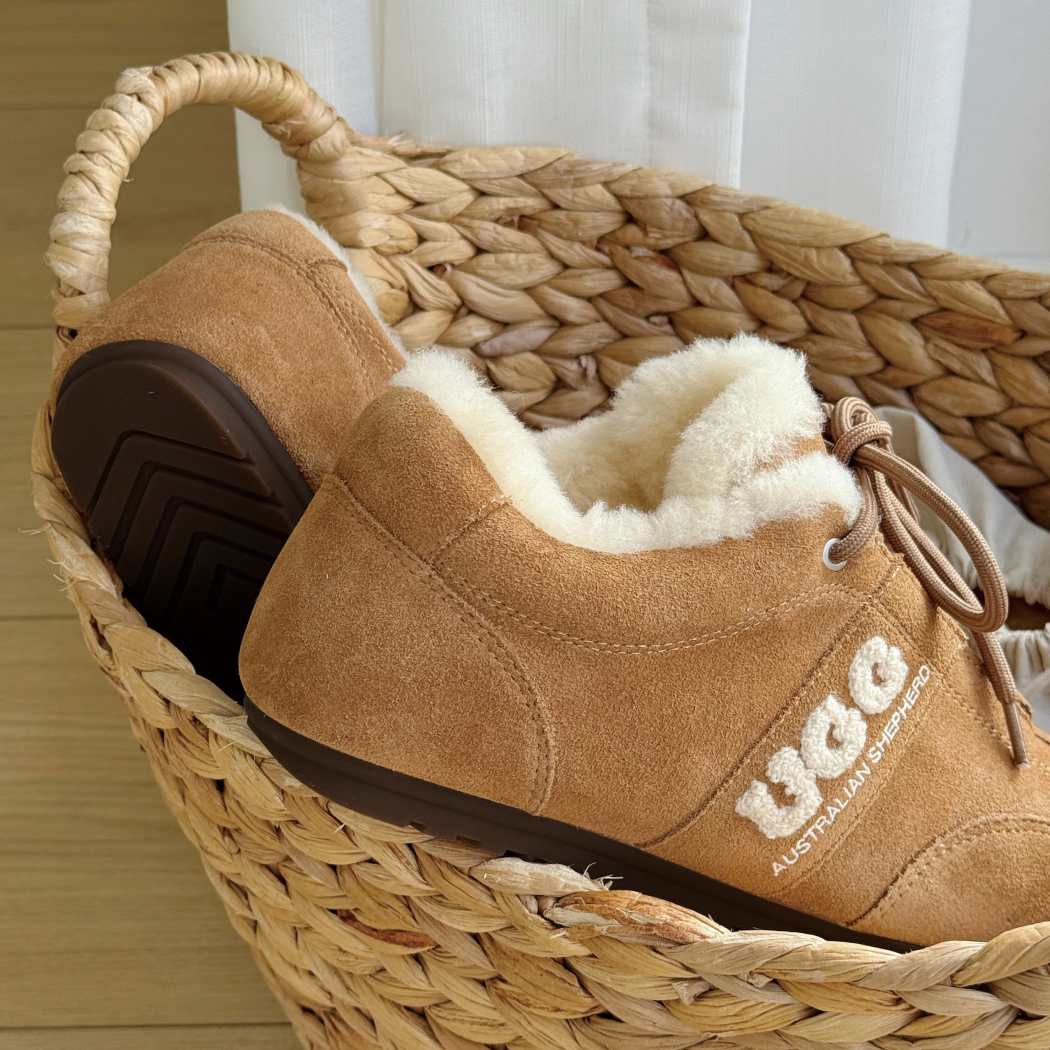 AUSTRALIAN SHEPHERD® UGG Sneakers Sheepskin Wool Sporty Lace-Up AS 5032