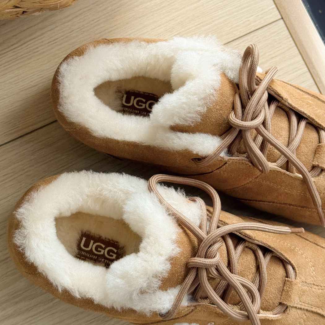 AUSTRALIAN SHEPHERD® UGG Sneakers Sheepskin Wool Sporty Lace-Up AS 5032
