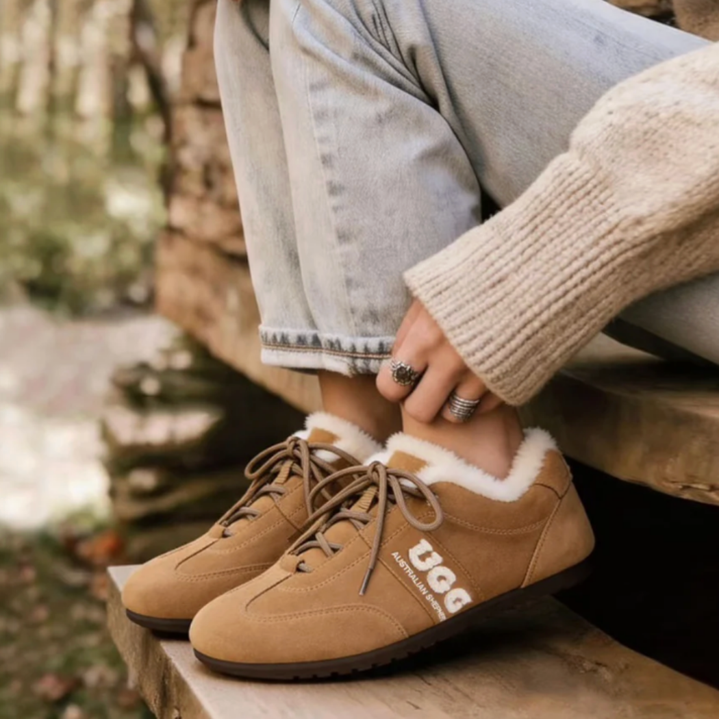 AUSTRALIAN SHEPHERD® UGG Sneakers Sheepskin Wool Sporty Lace-Up AS 5032