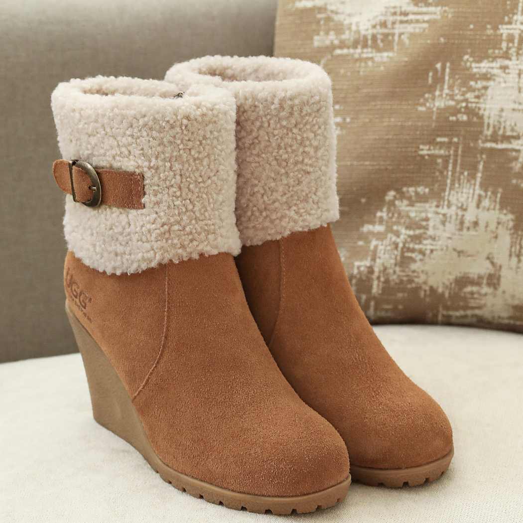 AUSTRALIAN SHEPHERD® Joanna Women’s Sheepskin Wedge UGG Boots AS 7010