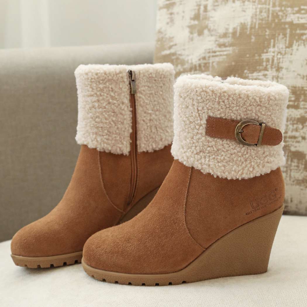 AUSTRALIAN SHEPHERD® Joanna Women’s Sheepskin Wedge UGG Boots AS 7010