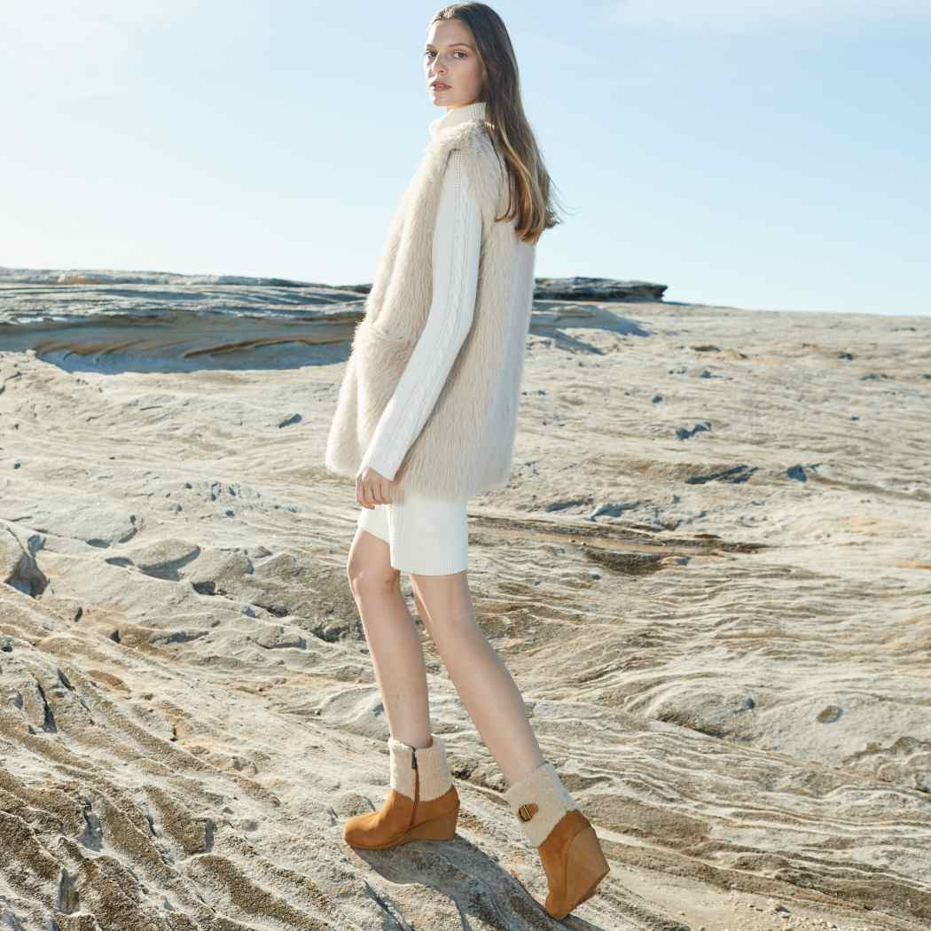 AUSTRALIAN SHEPHERD® Joanna Women’s Sheepskin Wedge UGG Boots AS 7010