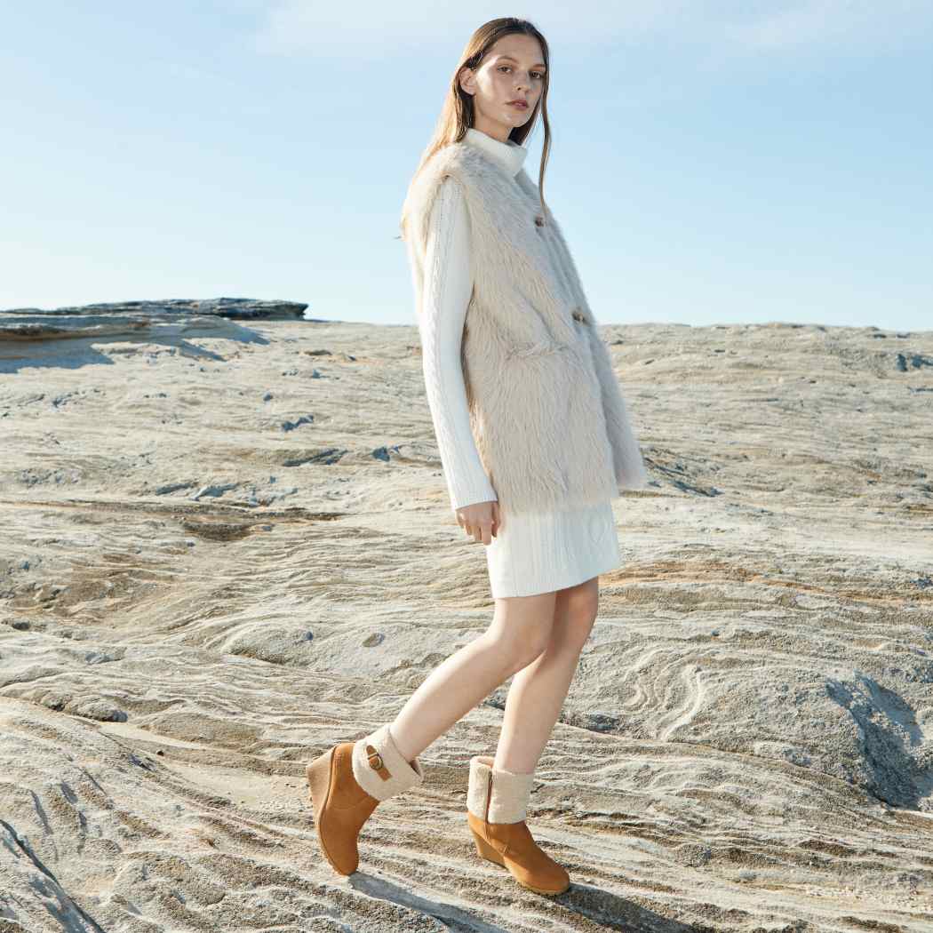 AUSTRALIAN SHEPHERD® Joanna Women’s Sheepskin Wedge UGG Boots AS 7010
