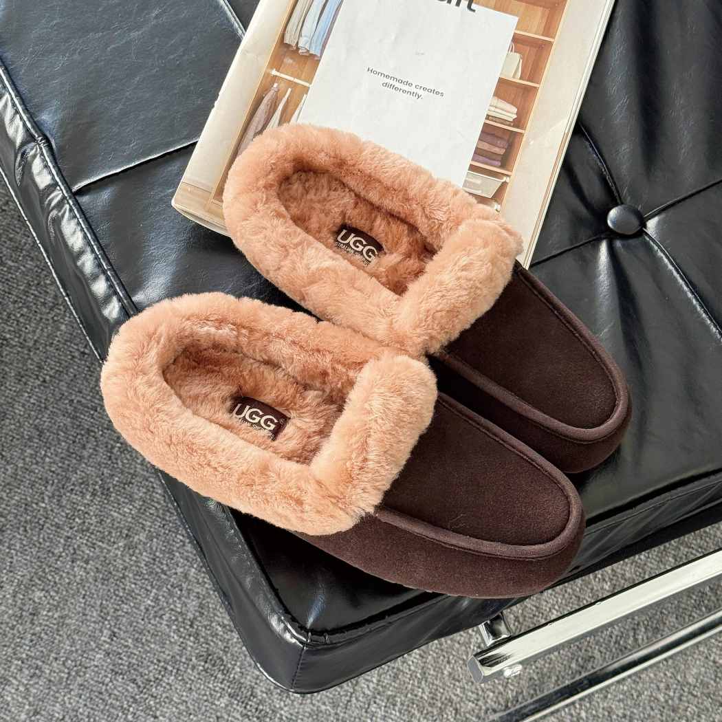AUSTRALIAN SHEPHERD® Noelle Sheepskin Wool Trim Mule Slippers AS 7028