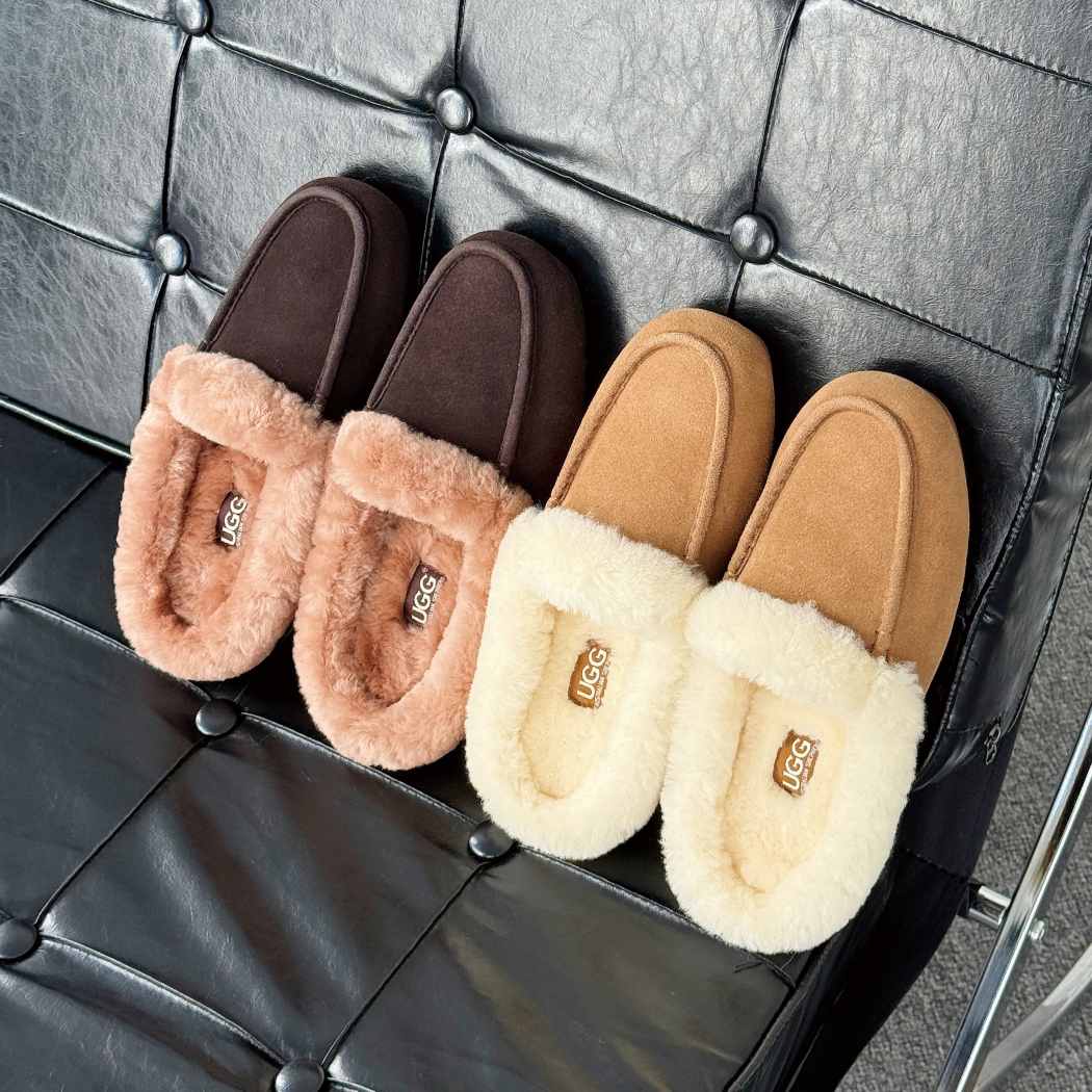 AUSTRALIAN SHEPHERD® Noelle Sheepskin Wool Trim Mule Slippers AS 7028