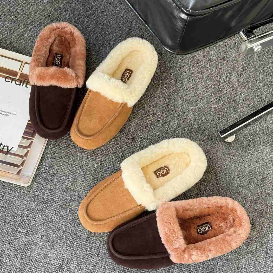 AUSTRALIAN SHEPHERD® Noelle Sheepskin Wool Trim Mule Slippers AS 7028