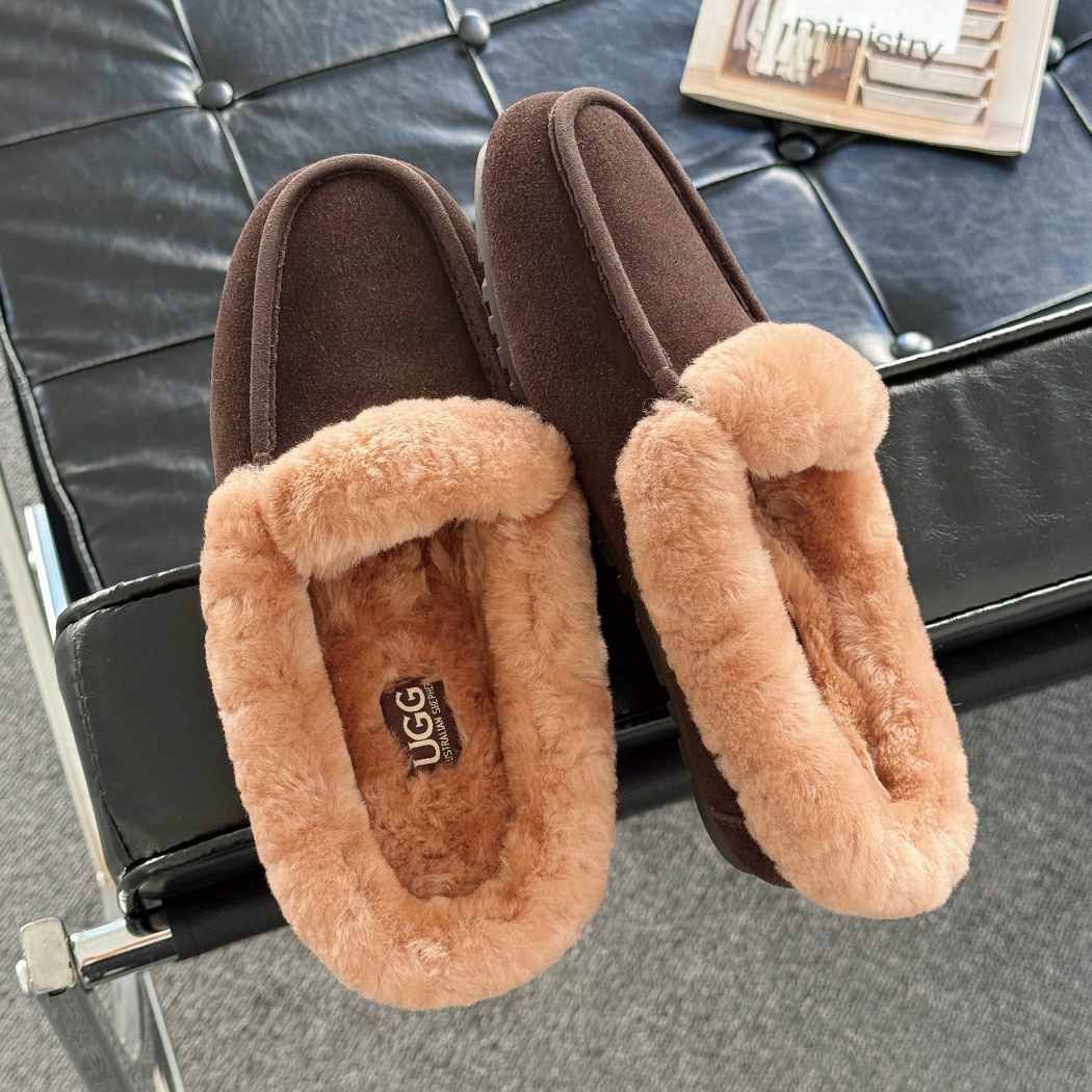 AUSTRALIAN SHEPHERD® Noelle Sheepskin Wool Trim Mule Slippers AS 7028