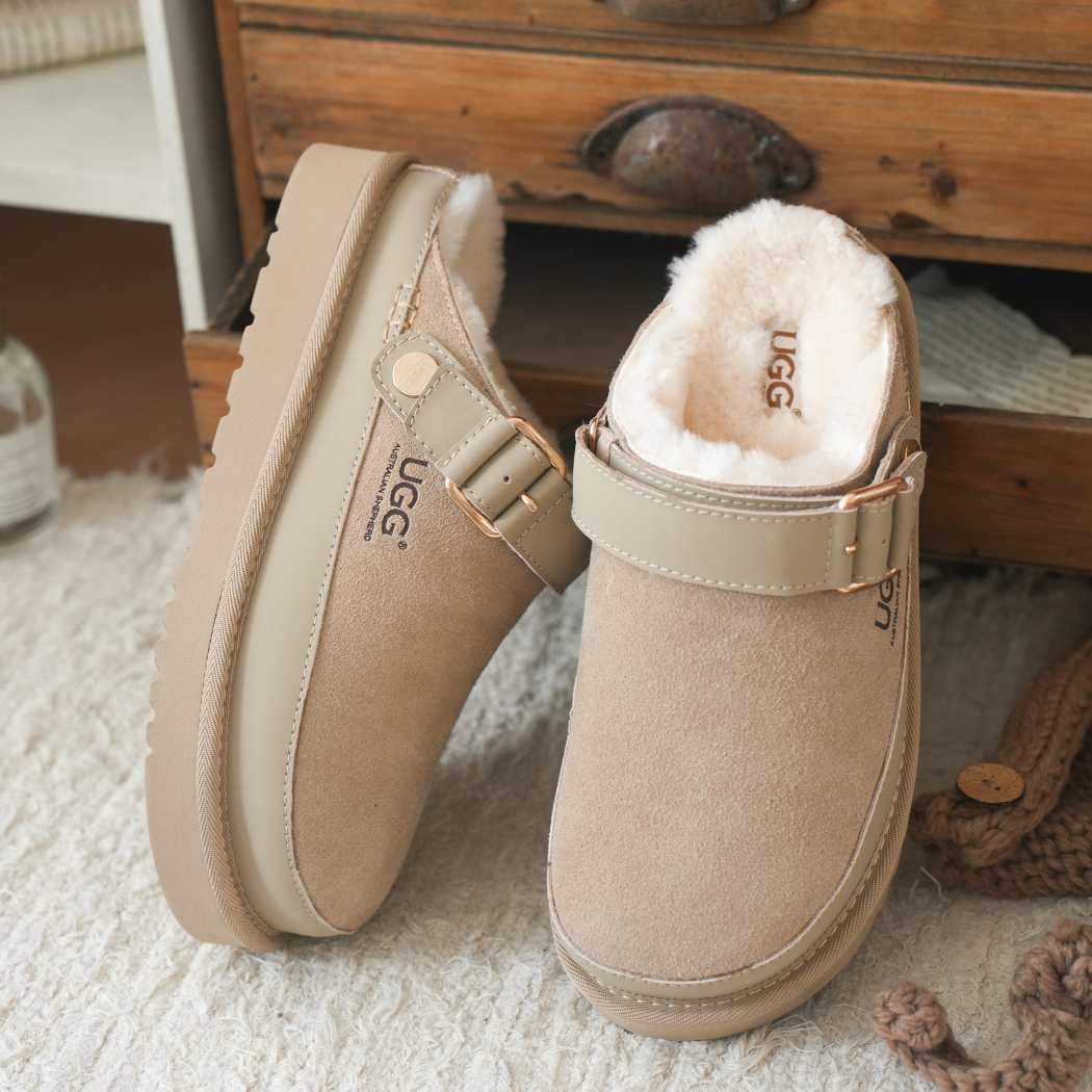 AUSTRALIAN SHEPHERD® UGG Platform Slingback Slippers Norven AS 7034