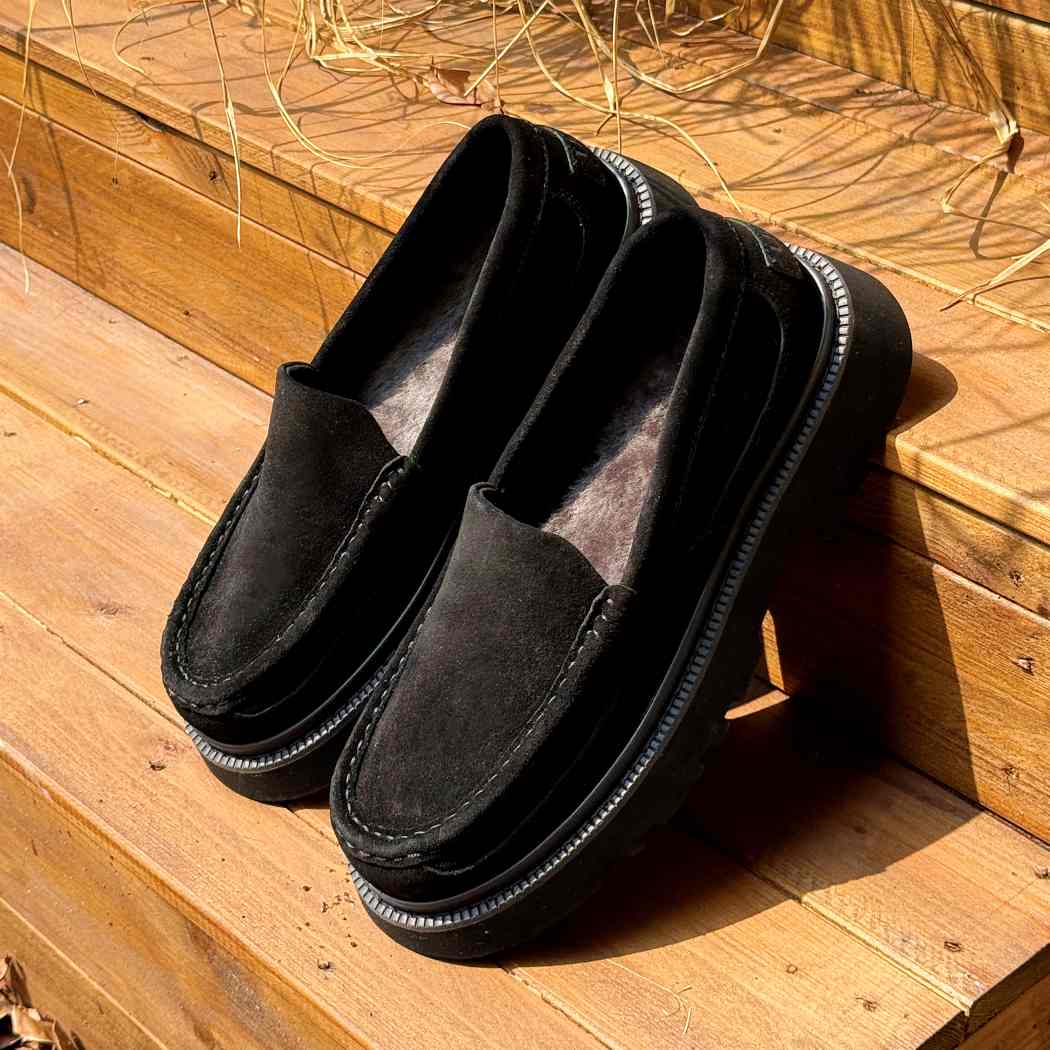 AUSTRALIAN SHEPHERD® Men Sheepskin Wool Loafers AS 7039