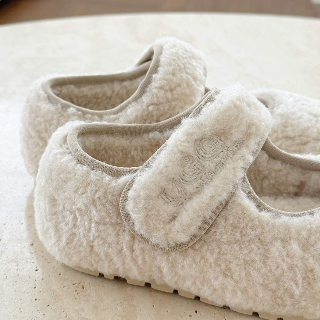 AUSTRALIAN SHEPHERD® Kids Sheepskin Wool Mary Jane Slippers AS 7047K