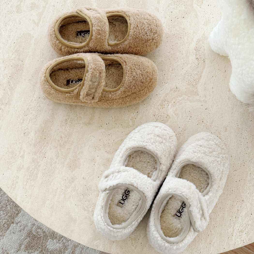 AUSTRALIAN SHEPHERD® Kids Sheepskin Wool Mary Jane Slippers AS 7047K