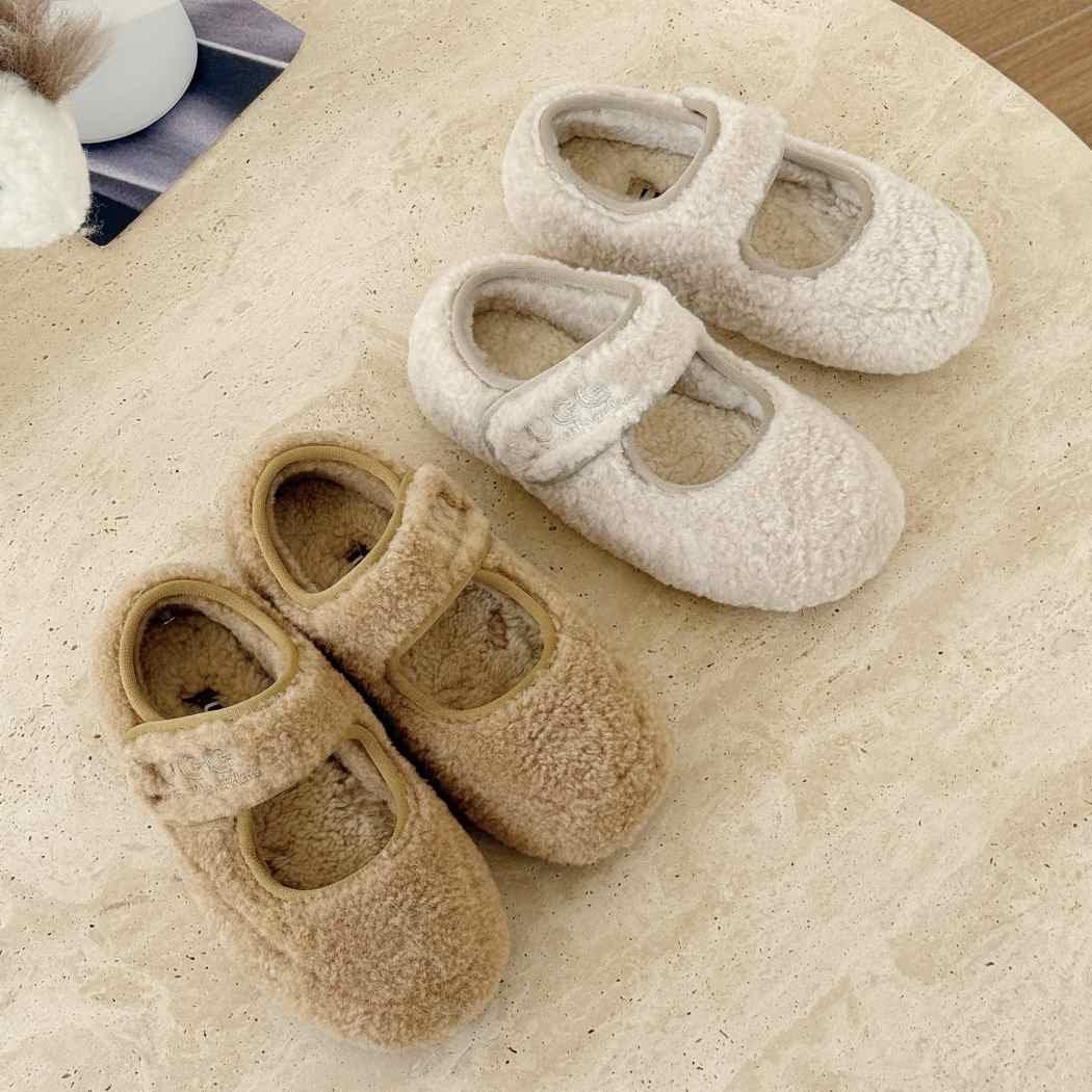 AUSTRALIAN SHEPHERD® Kids Sheepskin Wool Mary Jane Slippers AS 7047K