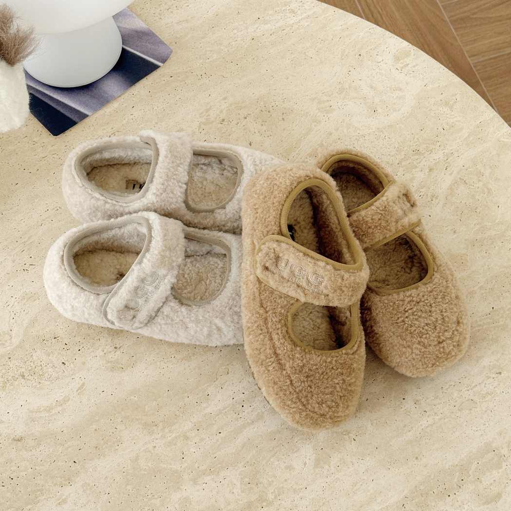 AUSTRALIAN SHEPHERD® Kids Sheepskin Wool Mary Jane Slippers AS 7047K