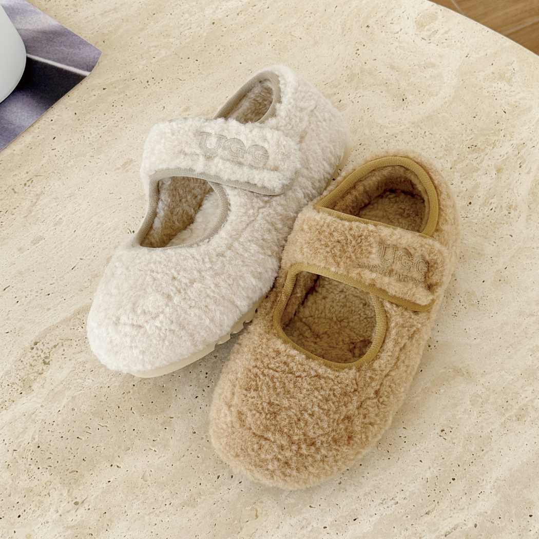AUSTRALIAN SHEPHERD® Kids Sheepskin Wool Mary Jane Slippers AS 7047K